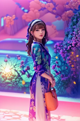 hanbok,japanese sakura background,princess anna,anime japanese clothing,oriental princess,sakura background,girl picking flowers,girl in flowers,japanese floral background,flower background,jasmine,ao dai,3d fantasy,mulan,princess sofia,fairy tale character,oriental girl,japanese background,spring festival,disney character