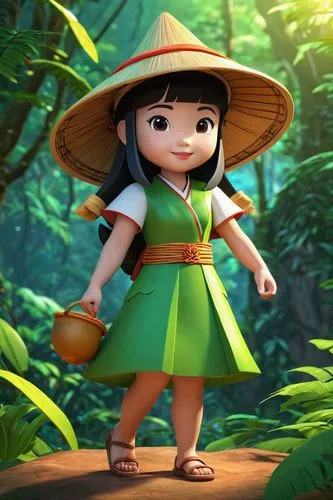 agnes,mulan,menehune,cute cartoon character,wulin,pangan,nghe,huahong,inara,jinling,dora,khieu,pao,yunwen,oanh,longmei,quynh,zhiyuan,cablinasian,feifei,Unique,3D,3D Character