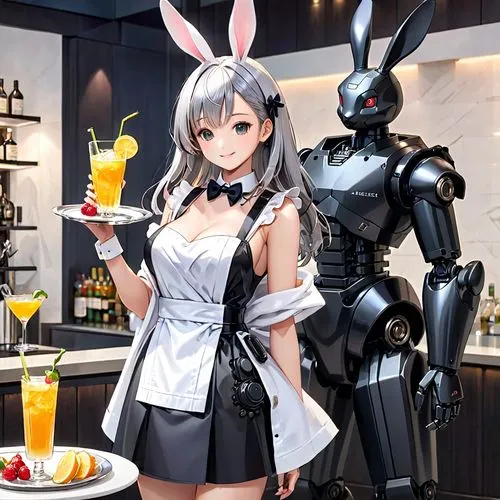 barmaids,cybercafe,cybercafes,mixologists,barmaid,bartenders,cafe,bunnies,bartender,drinks,maids,jaegers,beverages,liquor bar,drinking party,coffeeshop,easter banner,bunny,easter festival,have a drink,Anime,Anime,General