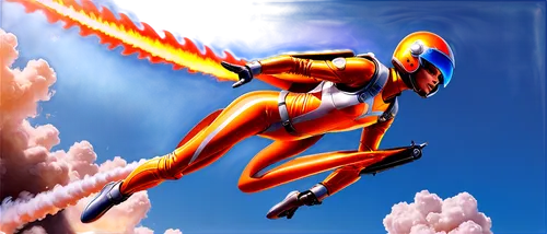 flamebird,jetman,jetpack,rocketeer,superwasp,jetsun,gunbuster,bulletman,skyrider,jetstorm,kamehameha,tatsunoko,thunderjet,garrison,fire kite,jetpacks,parodius,skyfire,zapper,hypersonic,Illustration,Realistic Fantasy,Realistic Fantasy 39