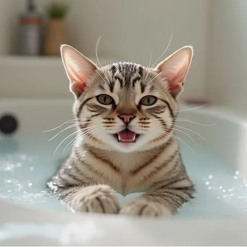 taking a bath,water bath,bath with milk,milk bath,tub,cat drinking water