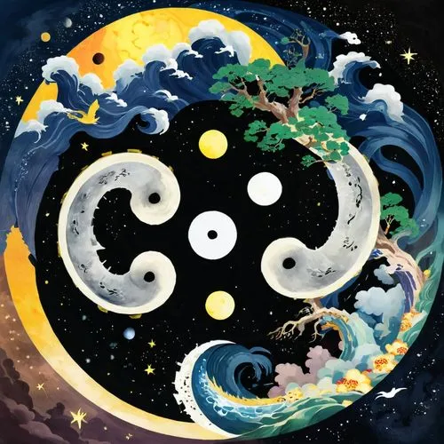 yinyang,oio,taoism,yin yang,moon and star background,pancham,uzumaki,stars and moon,lunar,cosmogonic,circumlunar,hiroyoshi,moon and star,mizumaki,tatsujin,harmonia macrocosmica,unown,ozomatli,sun and moon,cosmosphere,Illustration,Vector,Vector 05