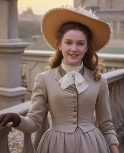 She has blonde wavy hair and brown eyes.
Wild, beautiful, stubborn, sharp character, selfish, spoiled, arrogant. victorian period 1800s,maureen o'hara - female,lillian gish - female,sound of music,bri