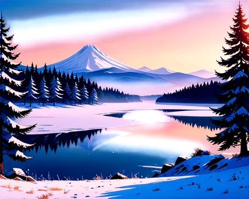 snow landscape,winter background,landscape background,winter landscape,snowy landscape,christmas landscape,ice landscape,mountain landscape,snowy mountains,mountain scene,christmas snowy background,winter lake,salt meadow landscape,snow scene,snow mountain,snowy peaks,snow mountains,mountainous landscape,background vector,mountains snow,Illustration,Japanese style,Japanese Style 03