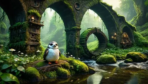 bird kingdom,fantasy picture,owl nature,fantasy landscape,whimsical animals,bird bird kingdom,fantasy art,world digital painting,3d fantasy,fairytale forest,cartoon video game background,fairy penguin,enchanted forest,owl background,frog background,fairy village,cartoon forest,forest animals,fairy forest,photoshop manipulation,Photography,General,Fantasy