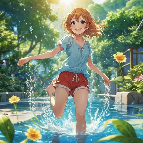 kumiko,yayoi,honoka,chako,mikuru asahina,nami,summer background,mirai,chika,kururi,nagisa,marika,tomochika,akari,kokia,underwater background,pana,sylvania,bloomie,alpana