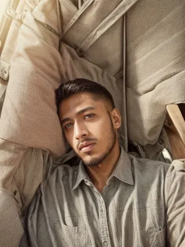 abdel rahman,pakistani boy,bed,male model,brown fabric,bed linen,sheets,bedding,latino,portrait photography,brown sailor,duvet,photo session in torn clothes,resting,sofa bed,sofa,man portraits,on the 