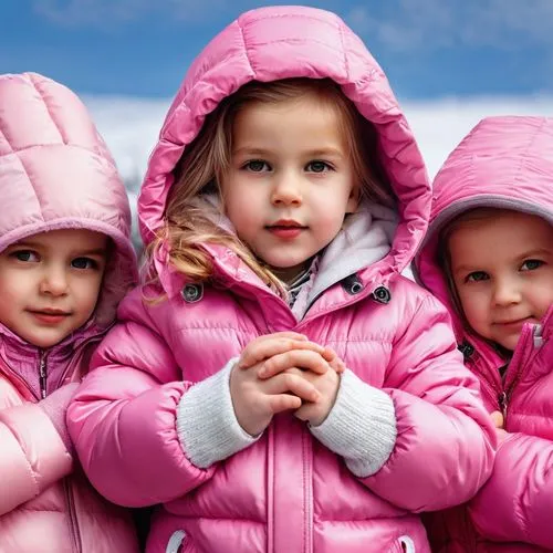 snowsuits,little girls walking,parkas,little girls,children girls,little angels