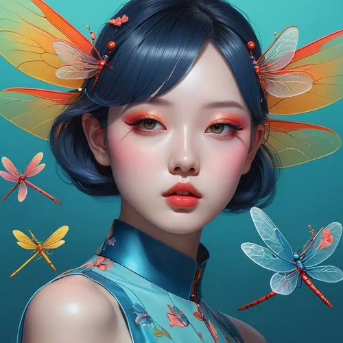 flower fairy,kommuna,geisha girl,fantasy portrait,geisha,jianying,Illustration,Realistic Fantasy,Realistic Fantasy 07