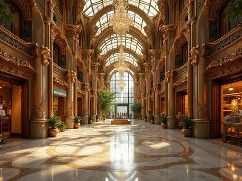 galleria,emirates palace hotel,esteqlal,samaritaine,atrium,atriums,emporium,habtoor,qasr al watan,lobby,louvre,foyer,royal interior,arcades,rotana,galeries,entrance hall,the dubai mall entrance,the cairo,largest hotel in dubai,Photography,General,Realistic