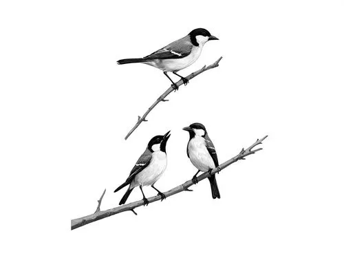 pied avocets,birds on a branch,butcherbirds,birds on branch,sandwich tern,shrikes,Design Sketch,Design Sketch,Rough Outline