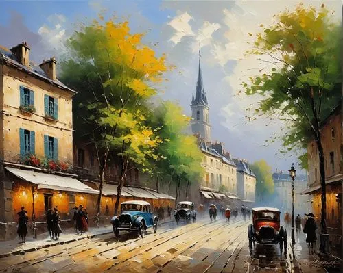 watercolor paris,montmartre,paris,street scene,french digital background,watercolor paris shops,paris cafe,paris clip art,france,world digital painting,paris shops,art painting,city scape,autumn morning,universal exhibition of paris,street lamps,watercolor paris balcony,painting technique,oil painting,the cobbled streets,Conceptual Art,Oil color,Oil Color 06