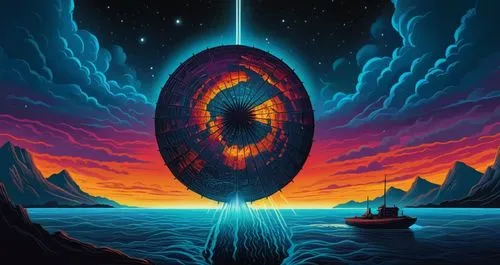 samudra,wormhole,cosmic eye,orb,the vessel,bathysphere,dmt,toroid,spelljammer,samuil,theloke,lateralus,telos,overmind,oogenesis,arkenstone,majora,fantasy picture,fantasy art,vortex,Illustration,Realistic Fantasy,Realistic Fantasy 25