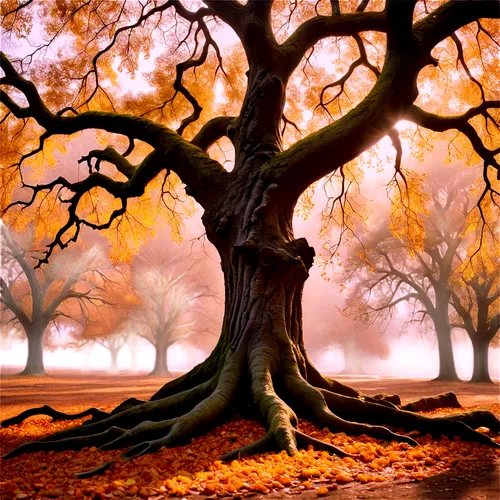 autumn tree,oak tree,autumn background,maple tree,autumn forest,autumn trees,beech trees,arbre,deciduous tree,the trees in the fall,autumn scenery,autumn landscape,autumn in the park,trees in the fall,brown tree,forest tree,celtic tree,oaktree,old tree,autumn frame,Conceptual Art,Oil color,Oil Color 24