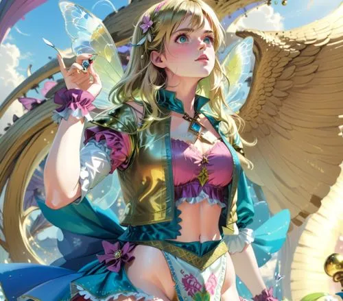 Alice Eve,  sexy fairy,the illustration features a woman with wings and petals in her hand,sophitia,belldandy,rafaela,janna,fairy,siero,Anime,Anime,General