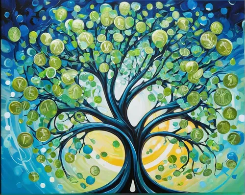 flourishing tree,celtic tree,colorful tree of life,tree of life,painted tree,fruit tree,olive tree,lemon tree,green tree,pear cognition,argan tree,the branches of the tree,orange tree,green apples,apple tree,olive branch,pacifier tree,oil painting on canvas,bodhi tree,fig tree,Conceptual Art,Sci-Fi,Sci-Fi 04