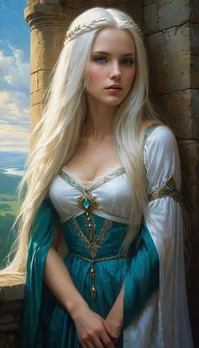 ellinor,sigyn,amalthea,finrod,noldor,morgause,lyonesse,fantasy portrait,edain,etain,guinevere,arianrhod,fantasy picture,galadriel,elenore,beleriand,margaery,celtic woman,heroic fantasy,white rose snow queen,Conceptual Art,Fantasy,Fantasy 28