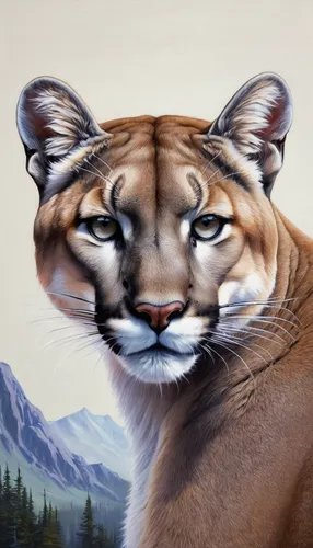 mountain lion,cougar,great puma,tiger png,felidae,cougar head,tigers,geometrical cougar,amurtiger,chestnut tiger,big cat,endangered,a tiger,tiger,blue tiger,tigerle,wild cat,puma,glass painting,airbrushed,Conceptual Art,Fantasy,Fantasy 03