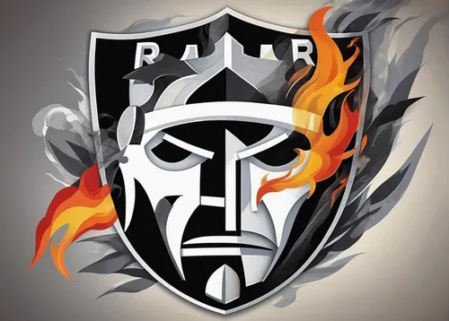 Craft a dynamic Oakland Raiders logo incorporating fire and smoke effects.,fire logo,raider,fire background,png image,kr badge,steam icon,pillar of fire,par,gray icon vectors,vector graphic,rarau,embl