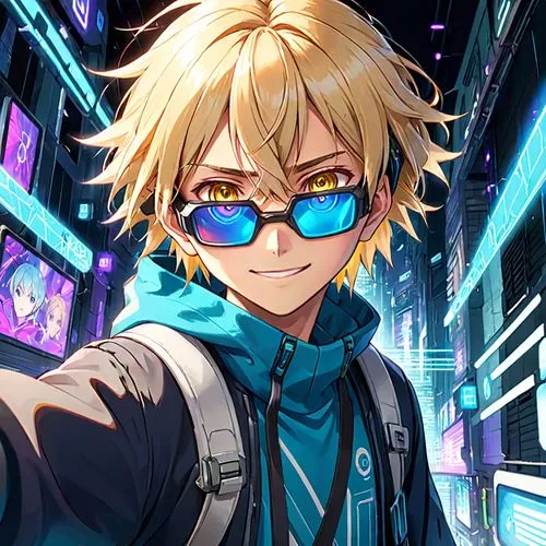 cyber glasses,stylish boy,glasses glass,darjeeling,edit icon,anime boy,eyewear,metaverse,cyber,codes,portrait background,cg artwork,boruto,newscaster,life stage icon,android,cool blonde,eye glasses,vivid,glasses,Anime,Anime,Traditional