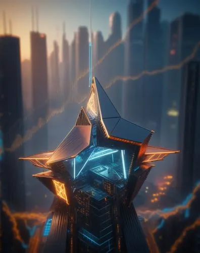 shard of glass,futuristic landscape,sentinel,scifi,skycraper,futuristic architecture,metropolis,triangles background,cityscape,3d render,euclid,futuristic,beacon,manta,render,sci - fi,sci-fi,electric 