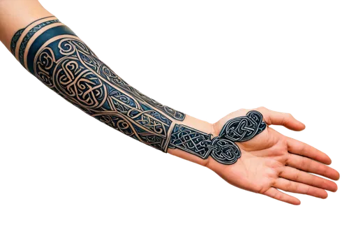 Cross tattoo designs, forearm, masculine, detailed shading, bold lines, geometric patterns, Celtic knots, intricate details, 3D effects, black ink, ornate borders, symmetrical composition, close-up sh