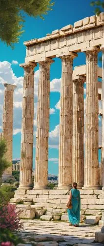 greek temple,erechtheion,artemis temple,acropolis,parthenon,temple of poseidon,the parthenon,herakleion,hellas,athenian,temple of hercules,athens,panathenaic,akropolis,paestum,propylaea,athen,temple of diana,hellenic,eleusinian,Illustration,Paper based,Paper Based 04