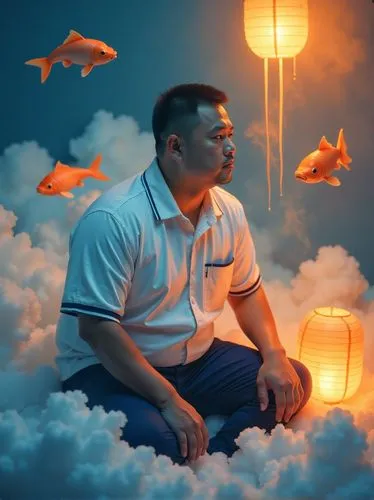 jianfeng,meditator,imaginasian,cloudmont,cumulus nimbus,jianxing,Illustration,Vector,Vector 20