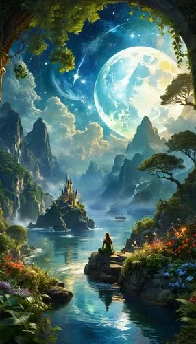 fantasy landscape,fantasy picture,landscape background,alfheim,fairy world,fantasy art,Conceptual Art,Fantasy,Fantasy 05