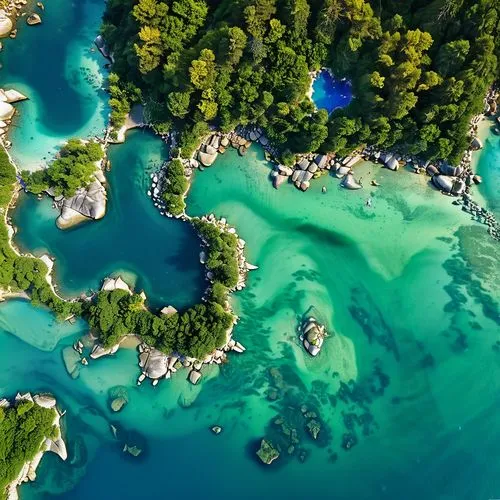 artificial islands,archipelagos,over water bungalows,archipelago,floating islands,islands,islets,aerial view of beach,atoll from above,raja ampat,tropical island,aerial landscape,kei islands,island suspended,flying island,underwater oasis,pulau,underwater landscape,lavezzi isles,an island far away landscape