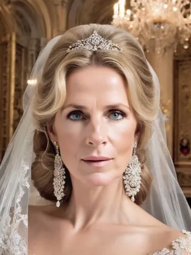 bridal jewelry,swedish crown,trisha yearwood,veruschka,blonde in wedding dress,letizia,Photography,Realistic