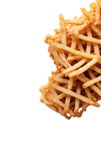 Crispy food, deep-fried, golden brown, oil drizzle, steam rising, solo, overhead shot, shallow depth of field, warm color tone, appetizing lighting, soft focus, mouth-watering composition.,french frie