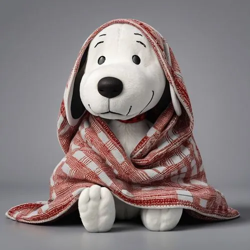 snoopy,blanket,wrapped up,tibet terrier,babushka doll,toy dog,scarf animal,warm and cozy,stuffed toy,sporting lucas terrier,cuddly toys,swaddle,sausages in a dressing gown,tamaskan dog,cloth doll,stuffed animal,toy bulldog,soft toy,cuddly toy,et