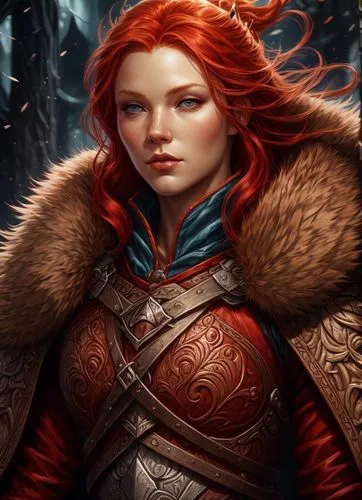 fantasy portrait,merida,female warrior,dwarf sundheim,celtic queen,fiery,red-haired,eufiliya,fantasy art,samara,red chief,nora,fantasy picture,fire siren,jaya,mara,elza,red riding hood,aurora,fantasy 