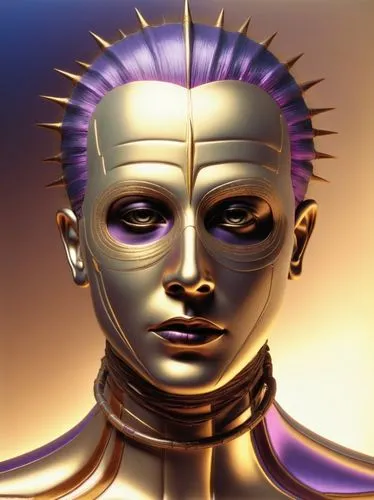 nefertiti,golden mask,positronic,automaton,robot icon,theravada buddhism,theravada,cybernetically,humanoid,chandraswamy,transhuman,positronium,cybernetic,tinman,augmentations,dakini,gold mask,afrofuturism,jainism,silico,Illustration,Realistic Fantasy,Realistic Fantasy 33