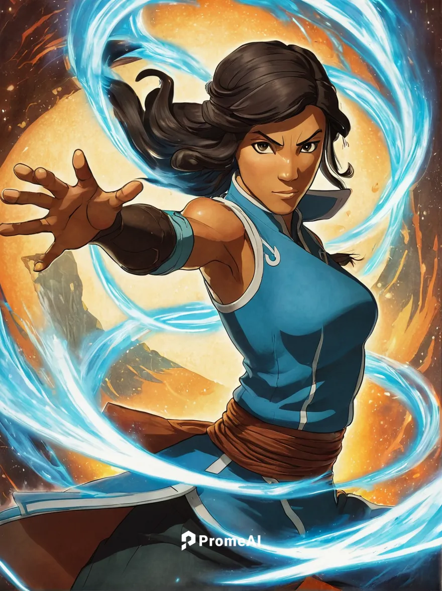 legend of korra by paulobarrios,symetra,rosa ' amber cover,firespin,jaya,mulan,avatar,flame spirit,firedancer,maria bayo,fire artist,cg artwork,mudra,sci fiction illustration,5 element,wind warrior,sp