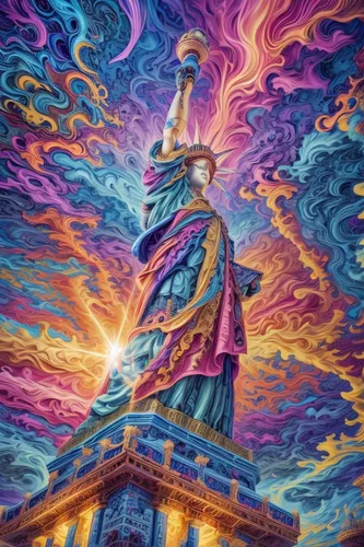 liberty statue,the statue of liberty,liberty,liberty enlightening the world,lady liberty,statue of liberty,queen of liberty,us supreme court,statue of freedom,america,united state,lady justice,united states of america,supreme court,psychedelic art,liberty cotton,fireworks art,us supreme court building,usa,united states