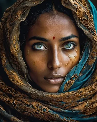 indian woman,indian girl,indian girl boy,women's eyes,east indian,indian bride,indian,mystical portrait of a girl,girl in cloth,regard,india,ethiopian girl,indian monk,golden eyes,radha,by chaitanya k,islamic girl,woman portrait,the blue eye,girl with cloth,Illustration,Retro,Retro 13