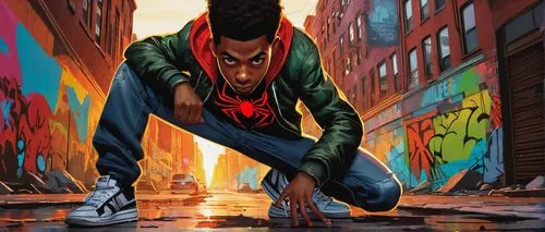 novelist,red hood,street artist,a pedestrian,kendrick lamar,pedestrian,hip-hop,hip hop music,album cover,comic book,thundercat,cd cover,blade,book cover,harlem,cover,spider-man,walking man,graffiti art,comic hero,Conceptual Art,Daily,Daily 08