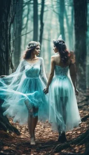 vintage fairies,fairies,fairy forest,fairies aloft,enchanted forest,ballerina in the woods,forest of dreams,fairytale characters,faery,celtic woman,fairytales,children's fairy tale,happy children playing in the forest,conceptual photography,faerie,a fairy tale,fairy tales,fairy tale,fairytale,little girls walking