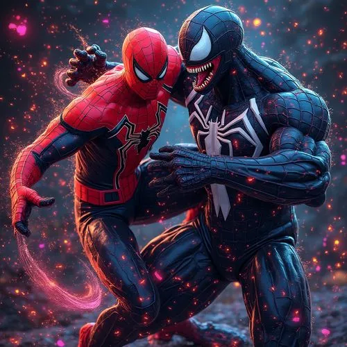 symbiotes,symbiote,abrazo,megafight,staredown,into each other