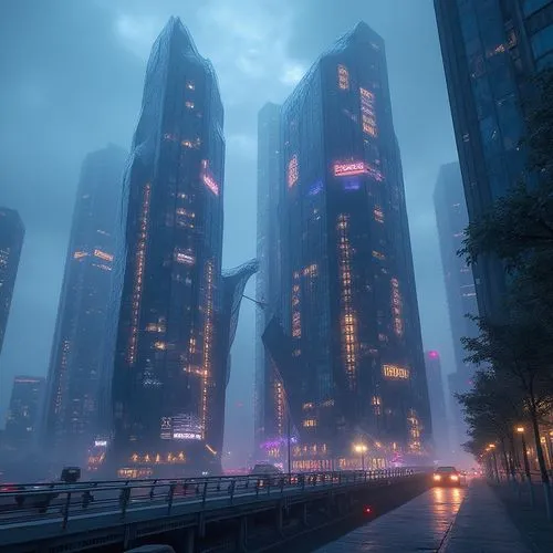 cybercity,bladerunner,cryengine,barad,coruscant,oscorp,futuristic landscape,morphosis,coldharbour,kaidan,weyland,arcology,skyscraping,harbour city,songdo,dreamfall,fantasy city,futuristic architecture,bioshock,dystopian,Photography,General,Realistic