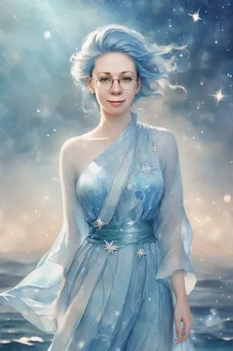 margairaz,the sea maid,tymoshenko,galadriel,ice queen,blue enchantress,anchoress,rbg,the snow queen,margaery,winterblueher,star mother,frigga,khaleda,arwen,aquarius,laoghaire,amphitrite,moonstone,mervat,Digital Art,Watercolor