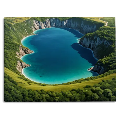 crater lake,cliffs of etretat,lake baikal,jurassic coast,cliffs etretat,etretat,durdle door,baikal lake,volcanic lake,volcanic crater,coastal landscape,navagio bay,caumasee,heaven lake,cliffs ocean,glacial lake,coastal and oceanic landforms,baikal,quarry,navagio,Illustration,Realistic Fantasy,Realistic Fantasy 18