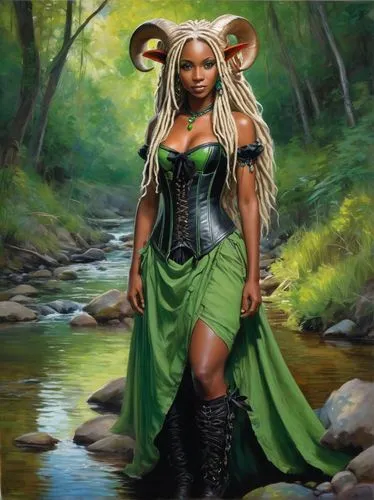 druid,dryad,nissa,celtic queen,the enchantress,fey,archdruid,ledisi,ostara,ororo,fantasy portrait,enchantress,druidic,fantasy art,monifa,niobe,tiana,shadrake,aja,the blonde in the river,Conceptual Art,Oil color,Oil Color 10