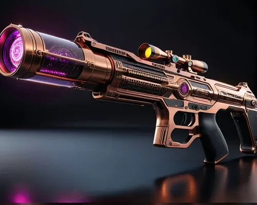 pink vector,alien weapon,tactical flashlight,dissipator,suppressor,carbine,Photography,General,Natural