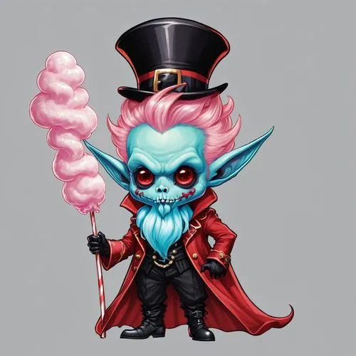 heimerdinger,heimer,vladislaus,tristana,christmas imp,valentine gnome,Illustration,Abstract Fantasy,Abstract Fantasy 11