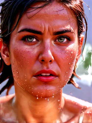 wet girl,wet,photoshoot with water,photoshop manipulation,tomatina,drenched,photo art,red sand,splash photography,regard,soaked,in water,eretria,maryan,hande,composited,photo editing,sweat,uncharted,waterkeeper,Illustration,American Style,American Style 13