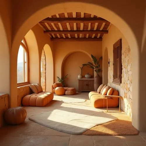 masseria,arches,patio,alcove,superadobe,vaulted ceiling,earthship,terracotta tiles,amanresorts,archways,patios,amphoras,inside courtyard,solarium,home interior,sitting room,daybeds,courtyard,interior decor,fireplaces,Photography,General,Realistic