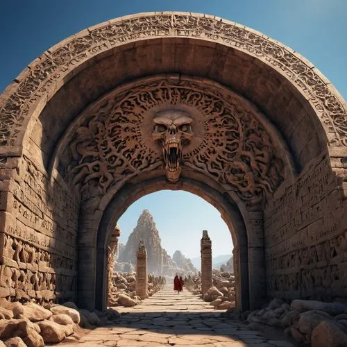 ramesseum,nemrut,leptis,pasargadae,constantine arch,karnak temple,Photography,General,Realistic